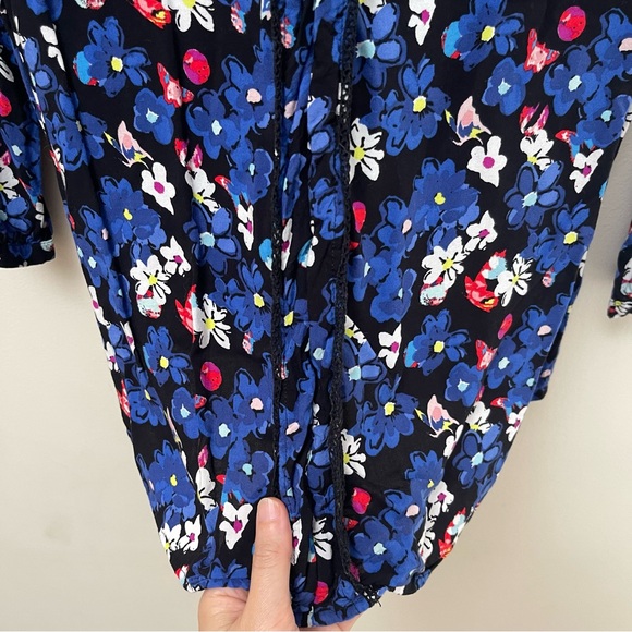 Talbots Petite Floral Long Sleeve Top - Picture 4 of 10